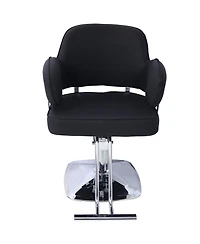 Simplie Fun Wide Seat Hydraulic Barber Chair with Stainless Steel Footrest