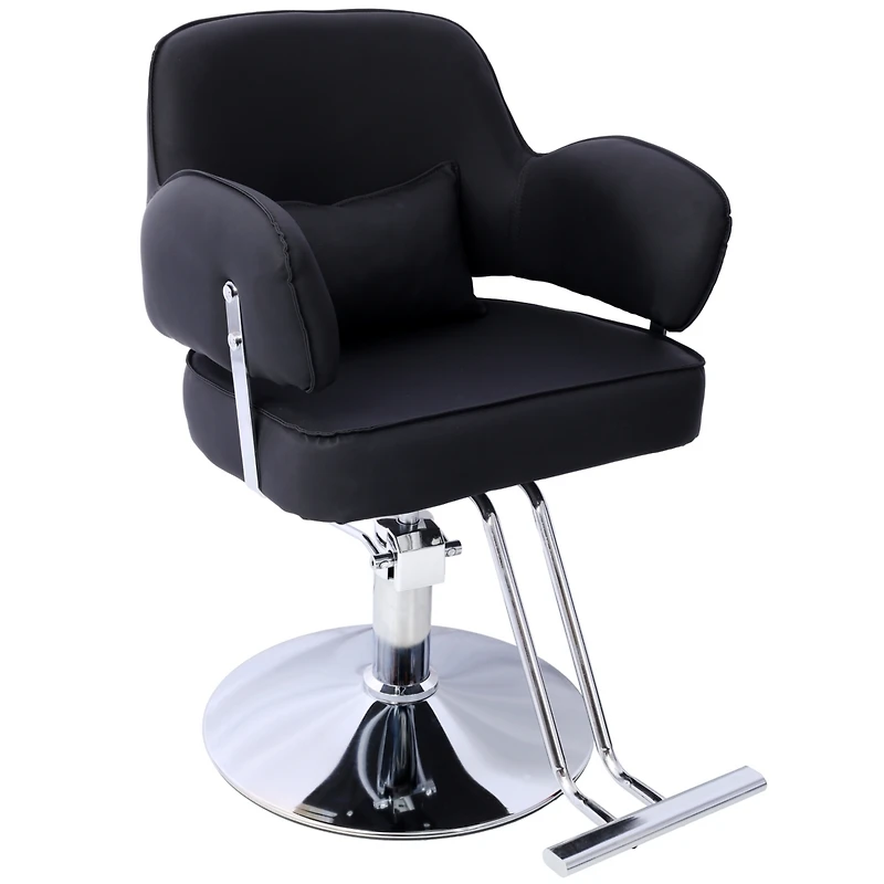 Simplie Fun Hydraulic Barber Chair with Wide Seat and Stainless Steel Footrest
