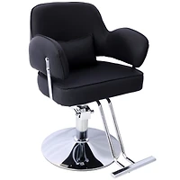 Simplie Fun Hydraulic Barber Chair with Wide Seat and Stainless Steel Footrest