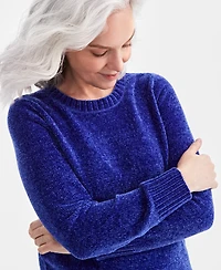 Style & Co Women's Crewneck Chenille Long-Sleeve Sweater, Created for Macy's