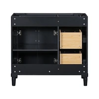 Streamdale 36" Freestanding Bathroom Vanity with Ample Storage, Solid Wood Frame