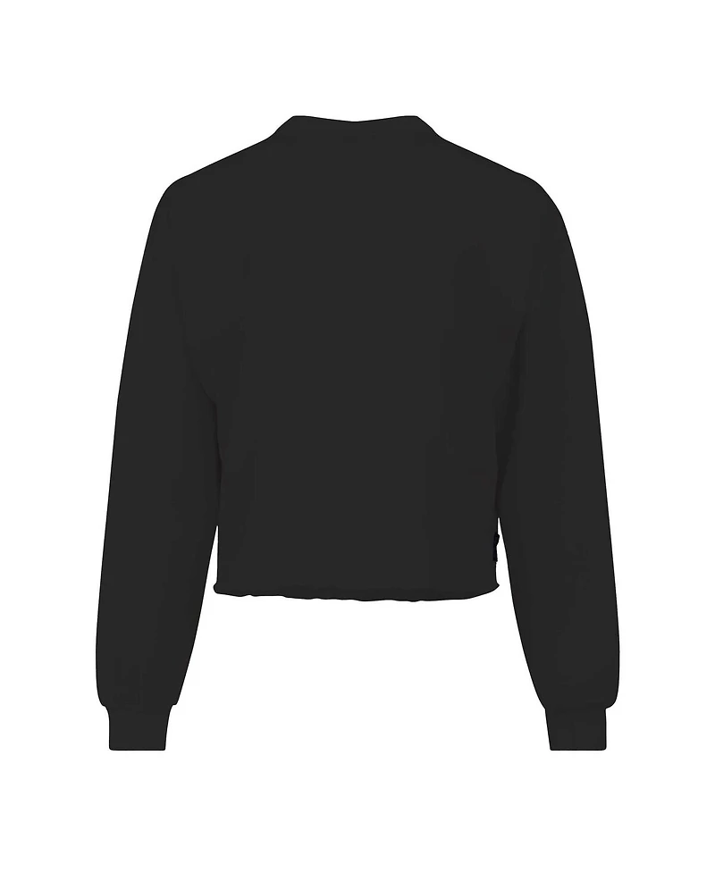 Spirit Jersey Women's Black Ucf Knights Slouchy Cropped Long Sleeve T-Shirt