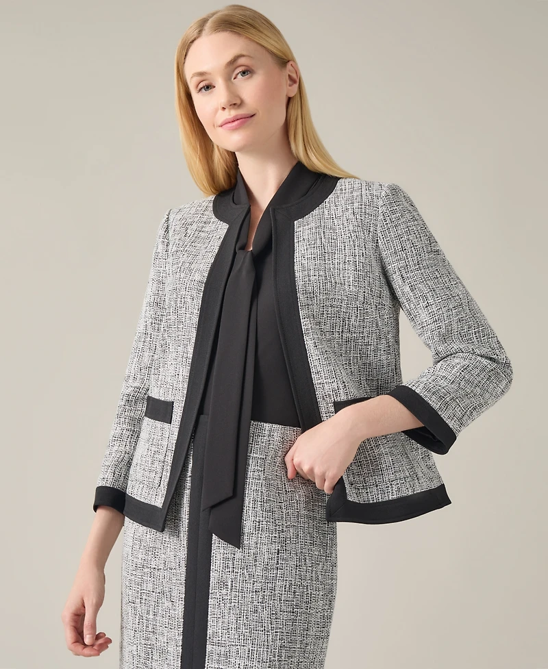 Kasper Women's Tweed Framed Jacket, Regular & Petite