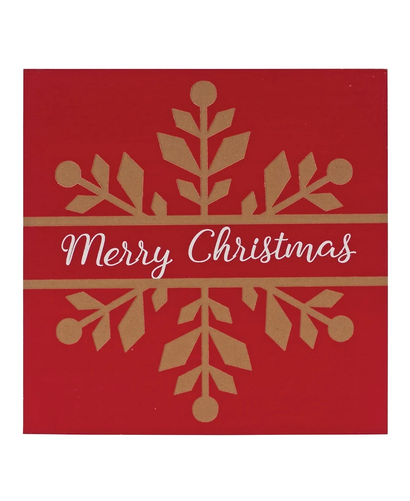 Slickblue Charming Snowflake Sentiment Signs Set of 6 Winter Decor Accents