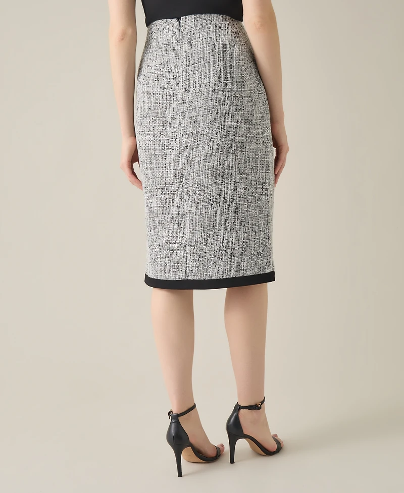 Kasper Women's Tweed Split-Seam Skirt, Regular & Petite