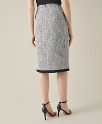 Kasper Women's Tweed Split-Seam Skirt, Regular & Petite