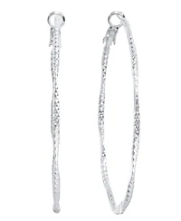 And Now This 18K Gold Plated or Silver Plated Hoop Earring