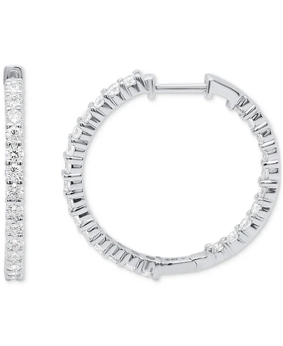 Forever Grown Diamonds Lab Grown Diamond Hoop Earrings (2 ct. t.w.) in Sterling Silver or 14K Gold-Plated Sterling Silver