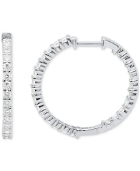 Forever Grown Diamonds Lab Grown Diamond Hoop Earrings (2 ct. t.w.) in Sterling Silver or 14K Gold-Plated Sterling Silver