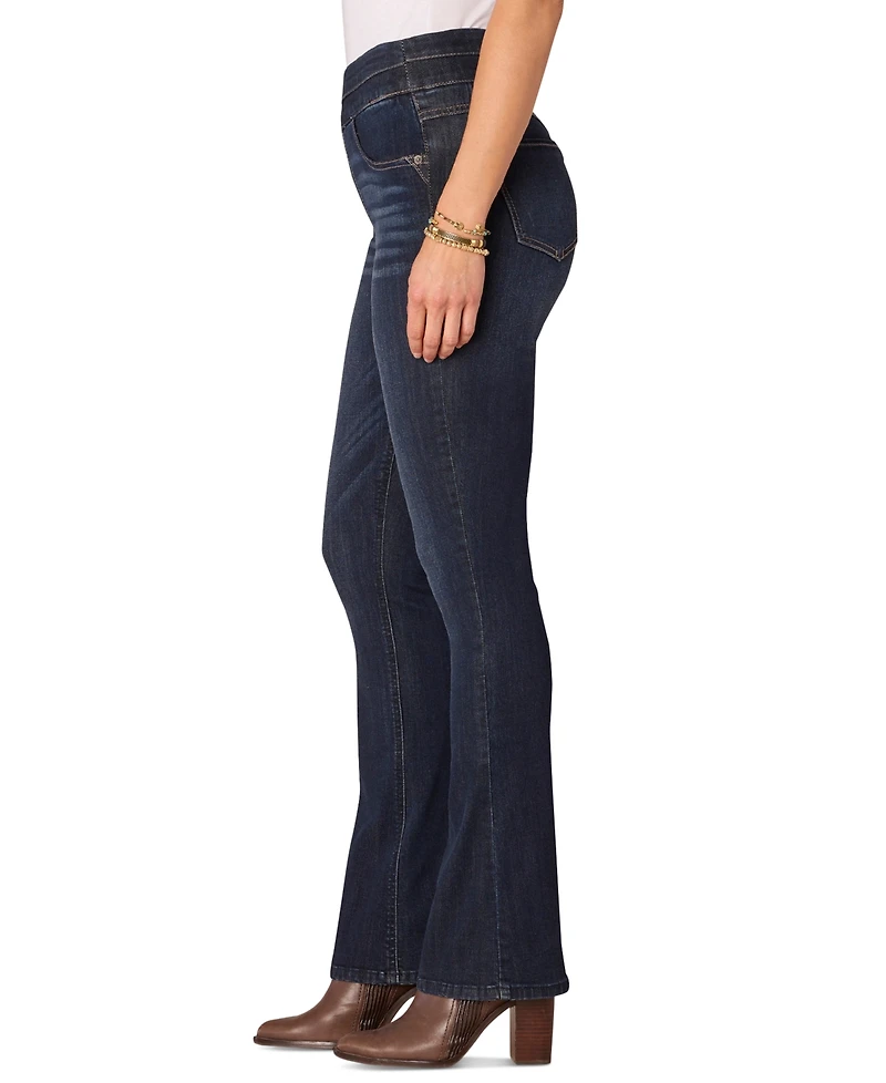 Democracy Petite "Ab"solution Pull-On High-Rise Bootcut Jeans