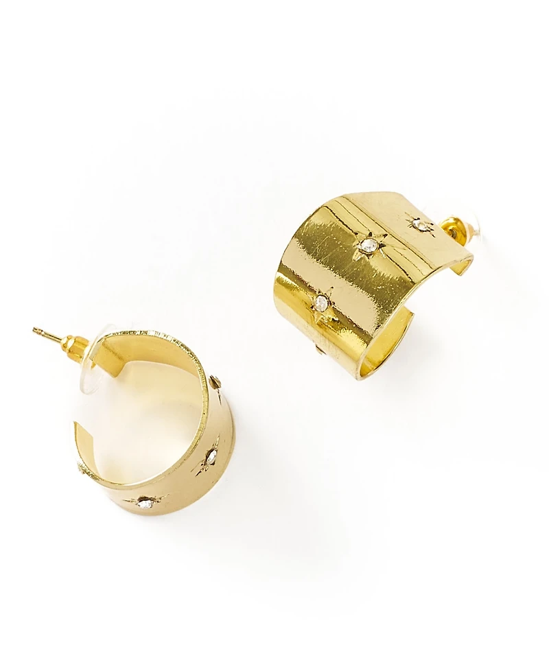 Matr Boomie Sitara Starry Studded Round Hoop Earrings