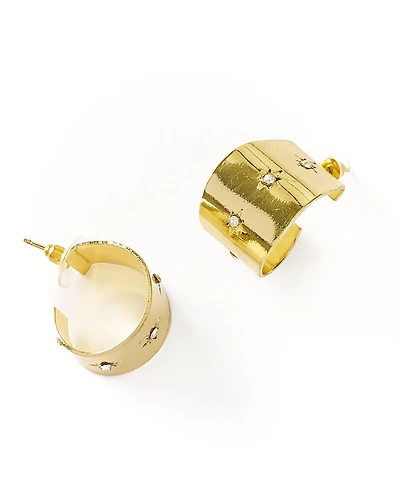 Matr Boomie Sitara Starry Studded Round Hoop Earrings