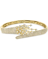 Effy Diamond Pave Flared Bangle Bracelet (4-1/8 ct. t.w.) in 14k Gold