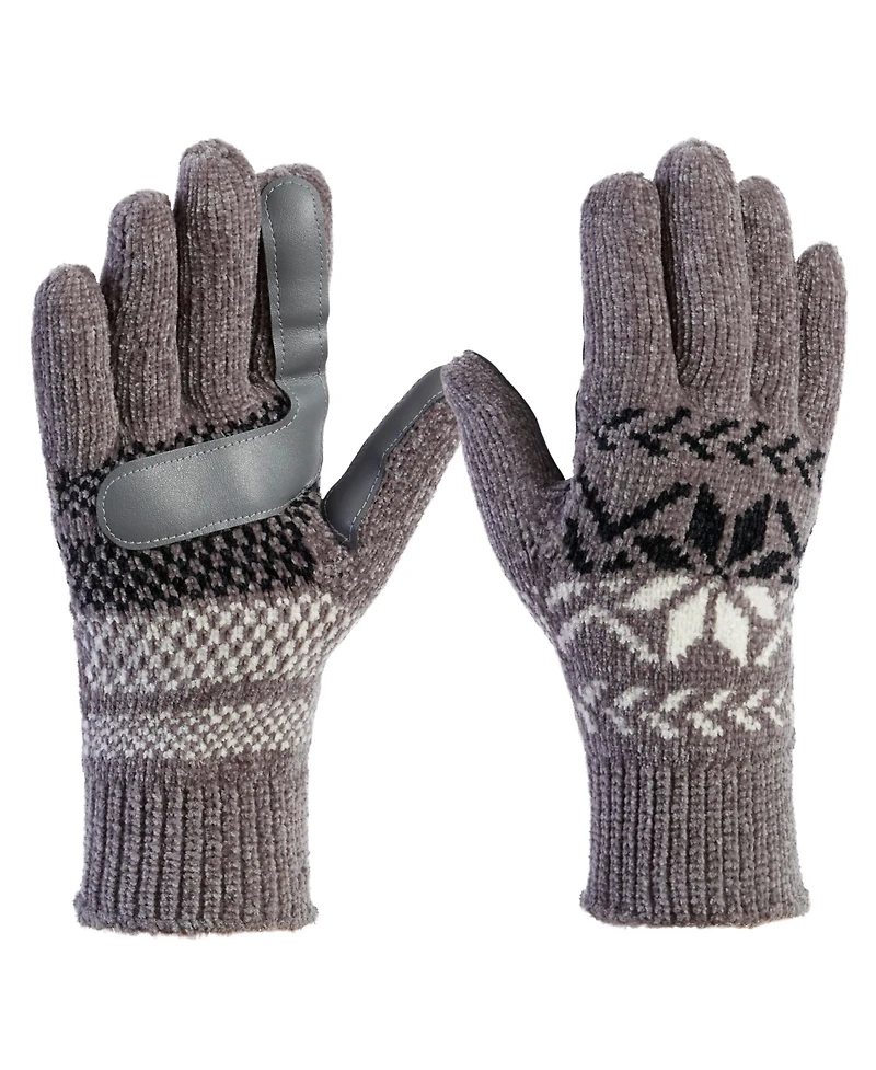 Isotoner Women's Chenille Snowflake Touchscreen Gloves
