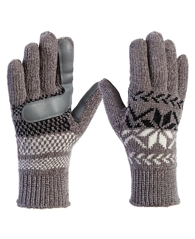 Isotoner Women's Chenille Snowflake Touchscreen Gloves
