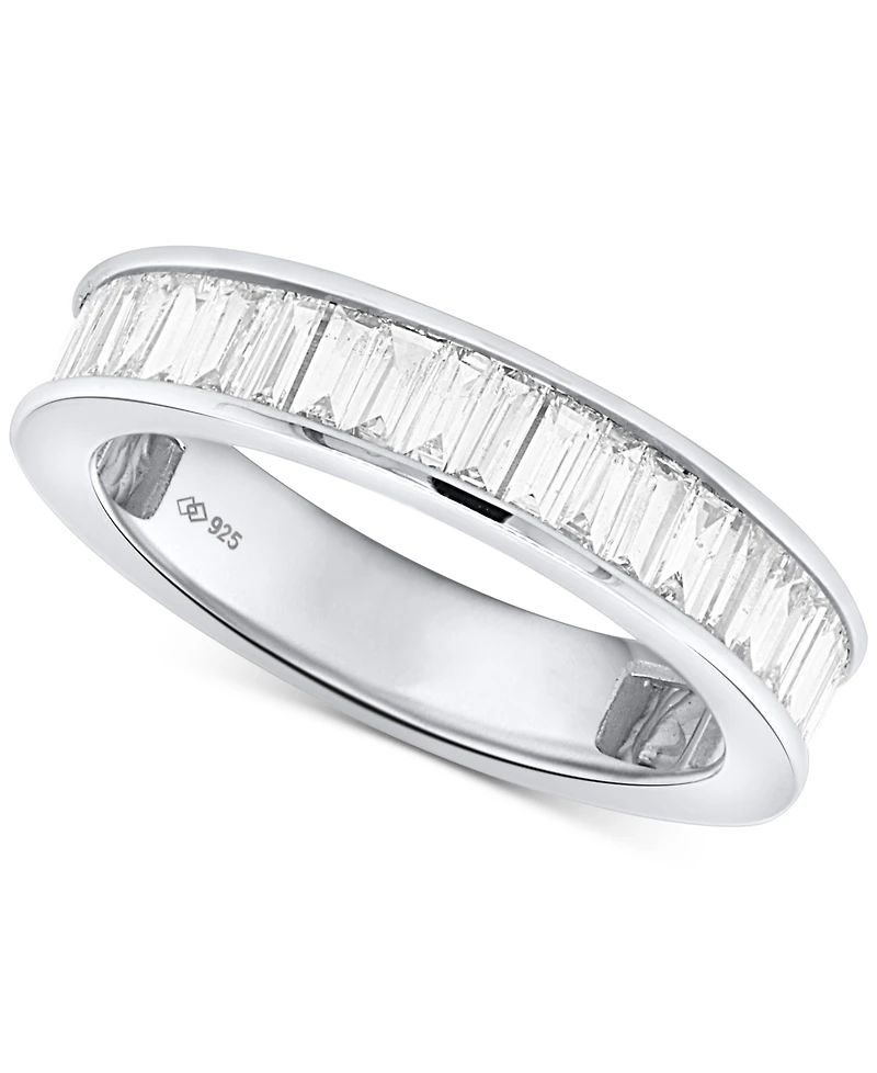 Forever Grown Diamonds Lab Diamond Baguette Band (1 ct. t.w.) Sterling Silver or 14k Gold-Plated