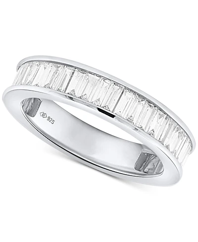 Forever Grown Diamonds Lab Diamond Baguette Band (1 ct. t.w.) Sterling Silver or 14k Gold-Plated