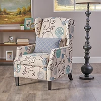Streamdale Traditional Wingback Recliner With Studded Border
