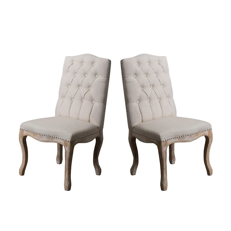 Simplie Fun Luxurious Button-Tufted Dining Chair With Cabriole Legs