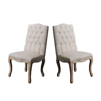 Simplie Fun Luxurious Button-Tufted Dining Chair With Cabriole Legs