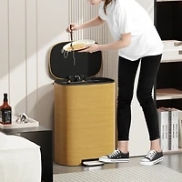 Streamdale 50L Soft-Close Stainless Steel Foot Pedal Trash Can
