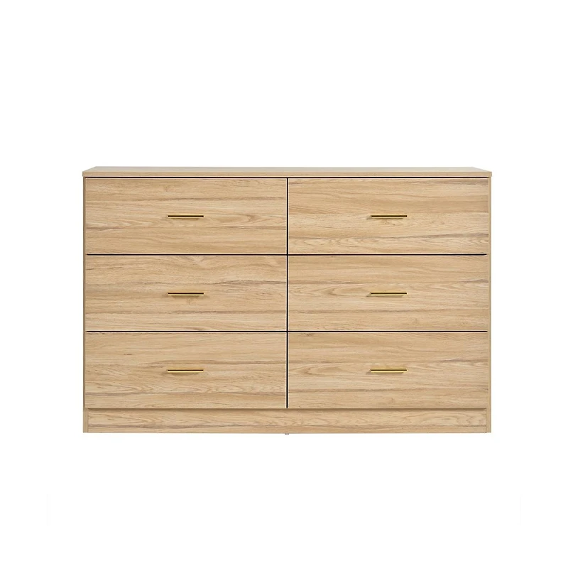 Streamdale Classic 6-Drawer Dresser Ample Storage, Modern Style