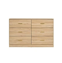 Streamdale Classic 6-Drawer Dresser Ample Storage, Modern Style