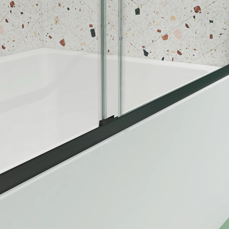 Streamdale Matte Black Bypass Shower Door 56"-60"W x 70"H