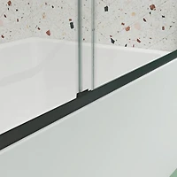 Streamdale Matte Black Bypass Shower Door 56"-60"W x 70"H