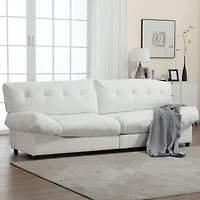 Streamdale Furniture Cloud Style Teddy Velvet Sofa for Living Room