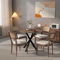 Streamdale Modern Industrial Dining Table, 31.5" Round