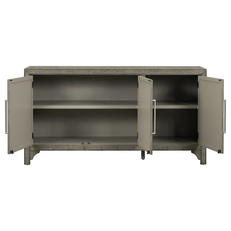 Streamdale Pine Veneer Storage Cabinet with Adjustable Shelves