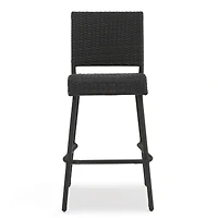 Streamdale Dark Brown Wicker Outdoor Barstools (Set Of 2)