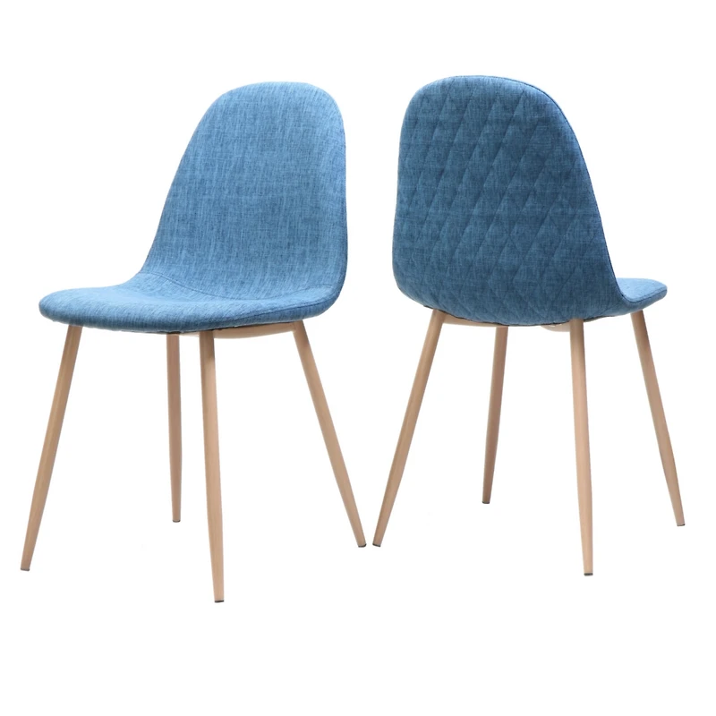 Streamdale Muted Blue Fabric Dining Chairs (Set Of 2)