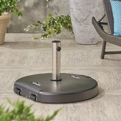 Streamdale Mota Umbrella Base 132 Lbs Concrete With Stainless Steel Collar