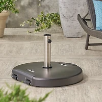 Streamdale Mota Umbrella Base 132 Lbs Concrete With Stainless Steel Collar