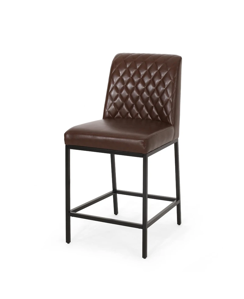 Streamdale Contemporary Diamond-Stitched Upholstered Counter Stool