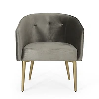 Streamdale Modern Glam Velvet Dining Chair With Button Tufting