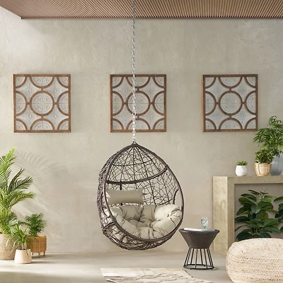 Streamdale Furniture Teardrop Hanging Chair With Water-Resistant Cushions