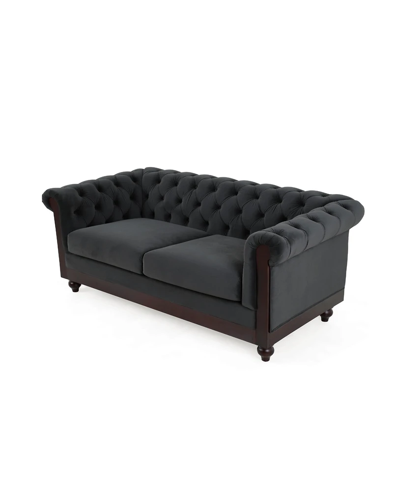 Streamdale Furniture 59" Velvet Loveseat Sturdy Pine Frame, Luxurious Comfort