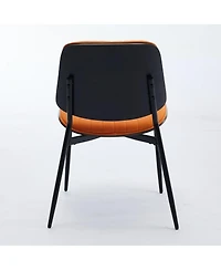 Streamdale Furniture Mid-Century Modern Faux Leather Dining Chairs (Set Of 2)