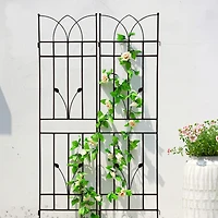 Streamdale Furniture 2 Pack 71" Rustproof Metal Trellises for Climbing Plants
