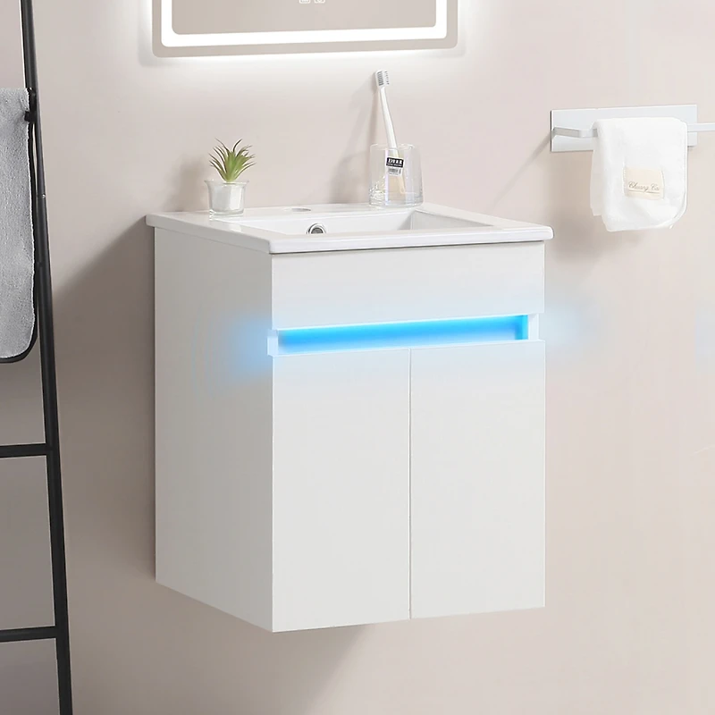 Elegant 16" Bathroom Vanity with Radar Sensing Light and Ample Storage