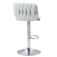 Streamdale 360 Swivel Bar Stools with Woven Cushions (Set of 2)