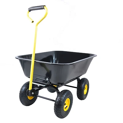 Streamdale Folding Poly Garden Dump Truck, Steel Frame, 10" Pneumatic Tires