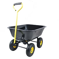 Streamdale Folding Poly Garden Dump Truck, Steel Frame, 10" Pneumatic Tires