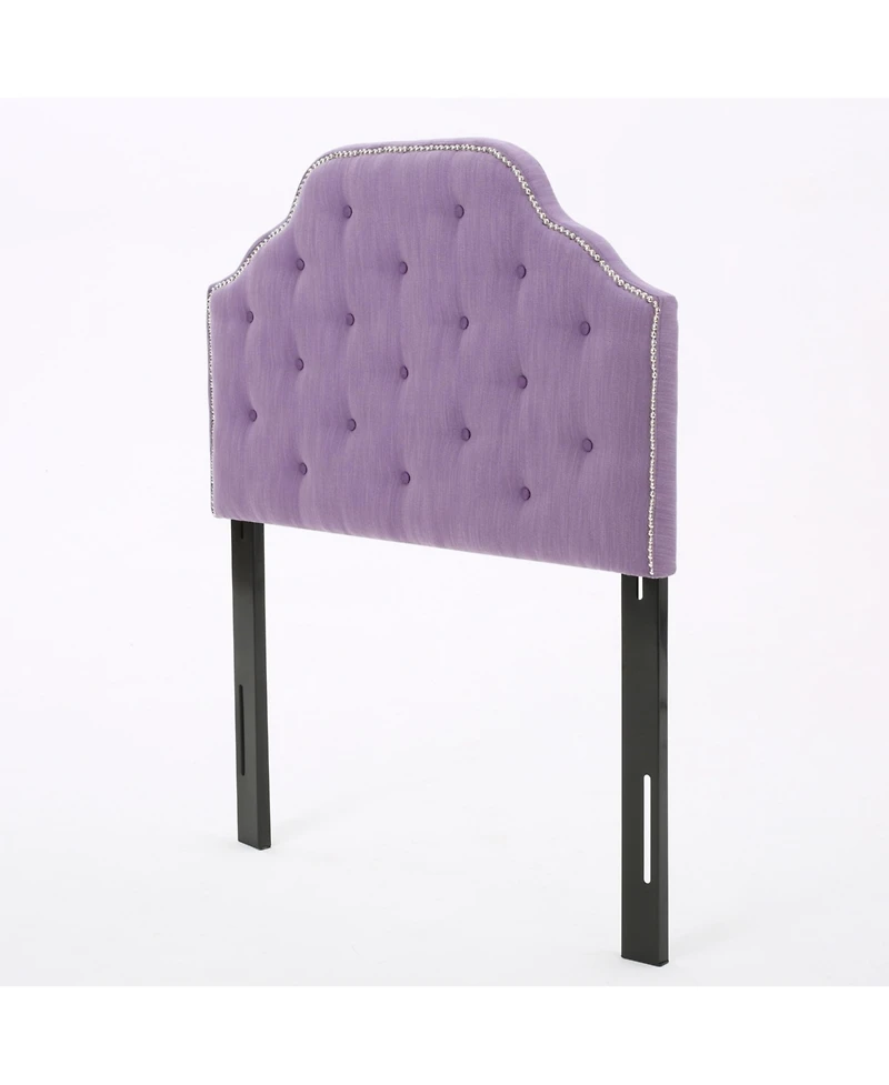 Simplie Fun Diamond-Stitched Camelback Headboard With Nailhead Accents