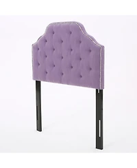 Simplie Fun Diamond-Stitched Camelback Headboard With Nailhead Accents