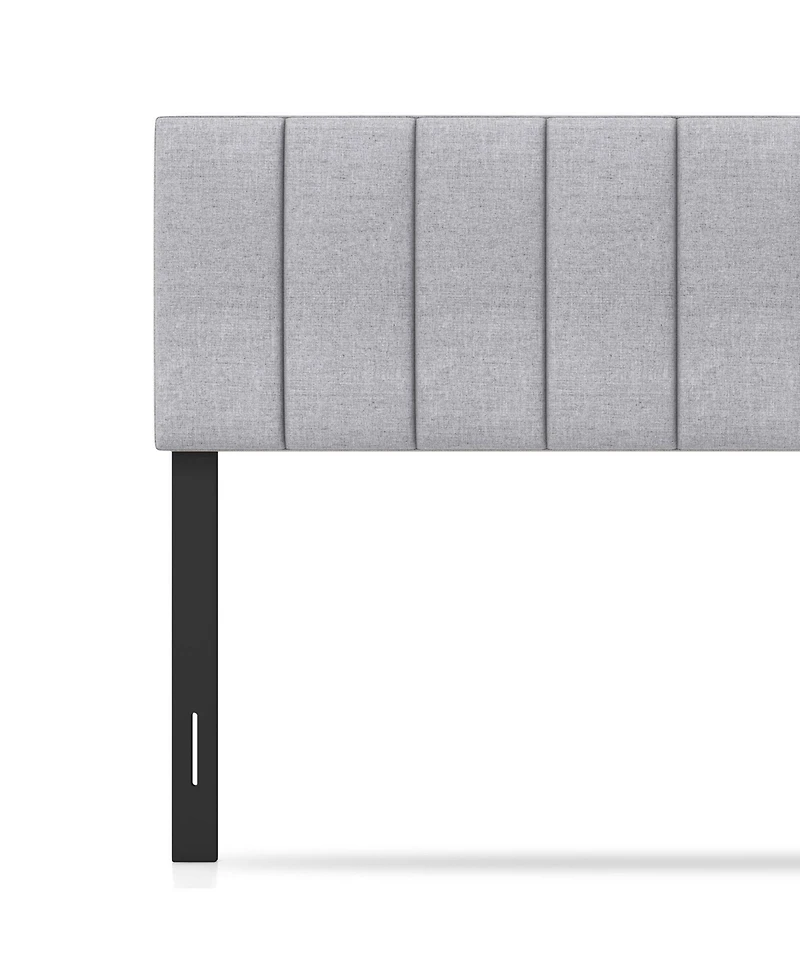 Slickblue Linen Upholstered Headboard with Solid Wood Legs and Adjustable Width