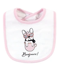 Hudson Baby Girls Five-Piece Bibs & Socks Set Essentials